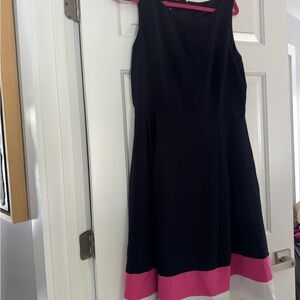 Jones New York Navy and Pink Dress